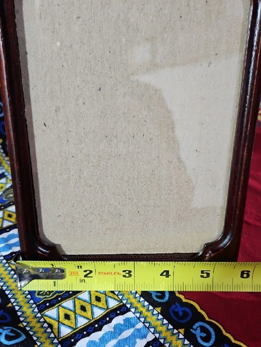 Lovely Mid-Century Modern Solid Wood Frame with Scalloped Inner Border